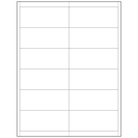 Bsc Preferred 1 11/16 x 4'' Plastic Label Holder Insert Cards, 600PK LH252